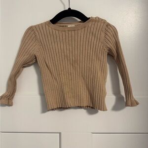 H&M Kids Ribbed Sweater in Tan